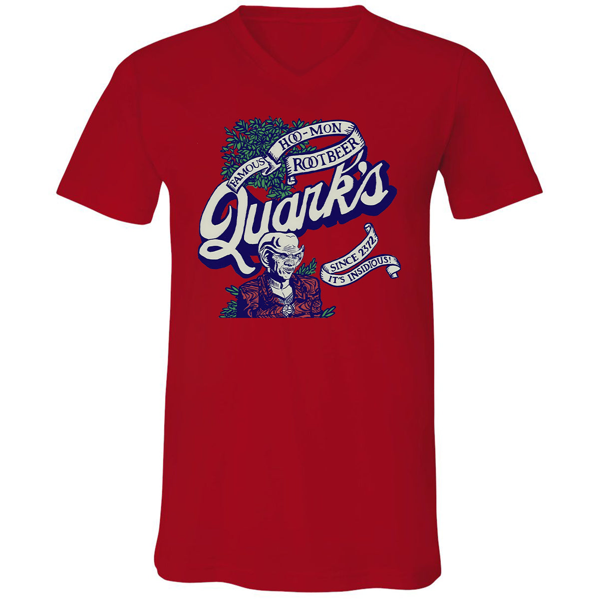 Unisex V-Neck T-Shirt - RA8TM6SA - Red - 3