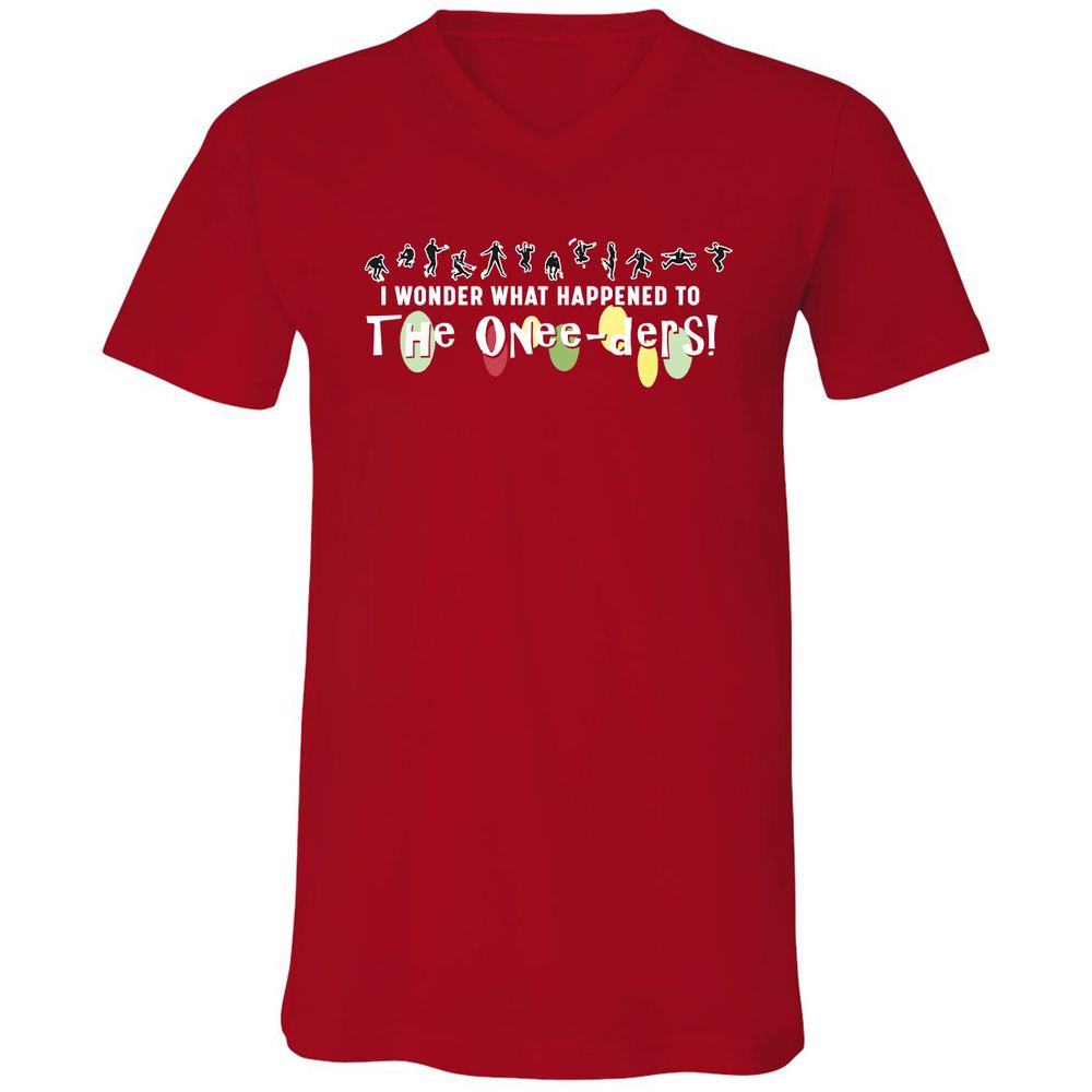 Unisex V-Neck T-Shirt - 7DXAUWNS - Red - 3