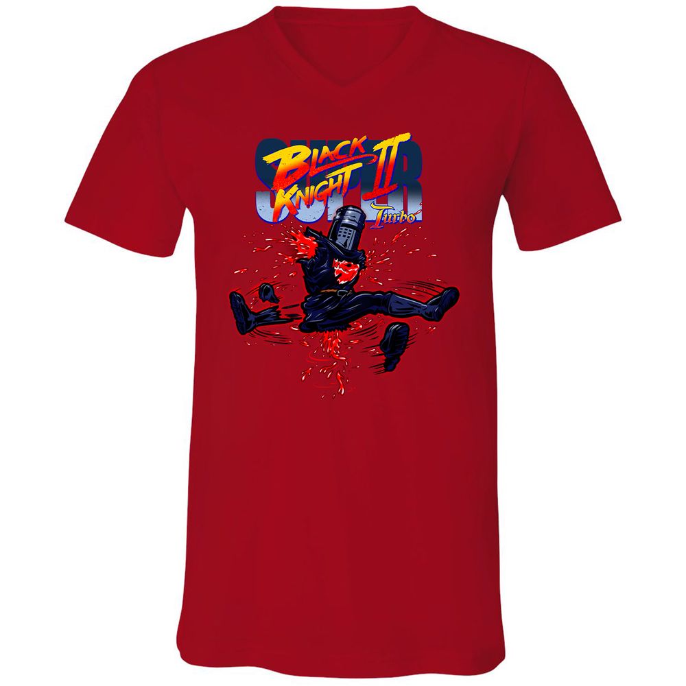 Unisex V-Neck T-Shirt - U71SZC5N - Red - 3
