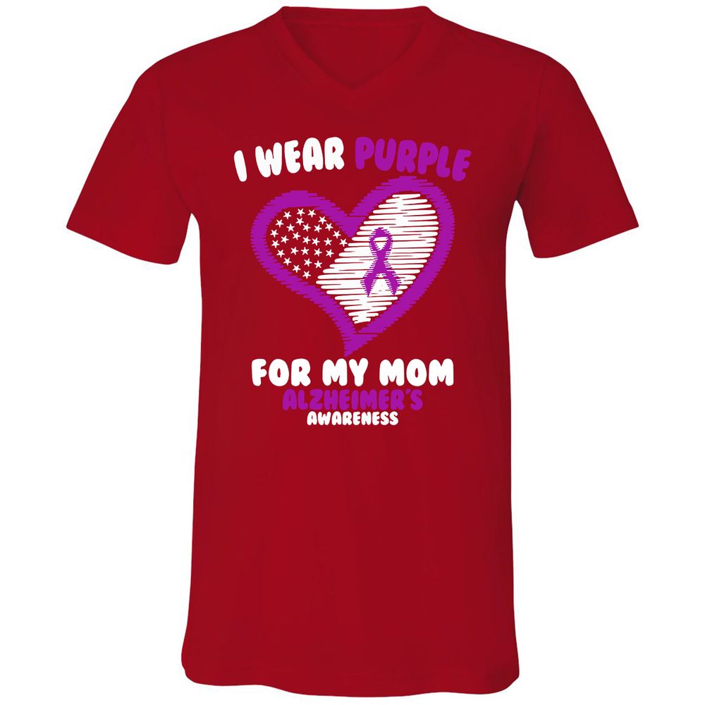 Unisex V-Neck T-Shirt - 2ZV2TWX9 - Red - 3