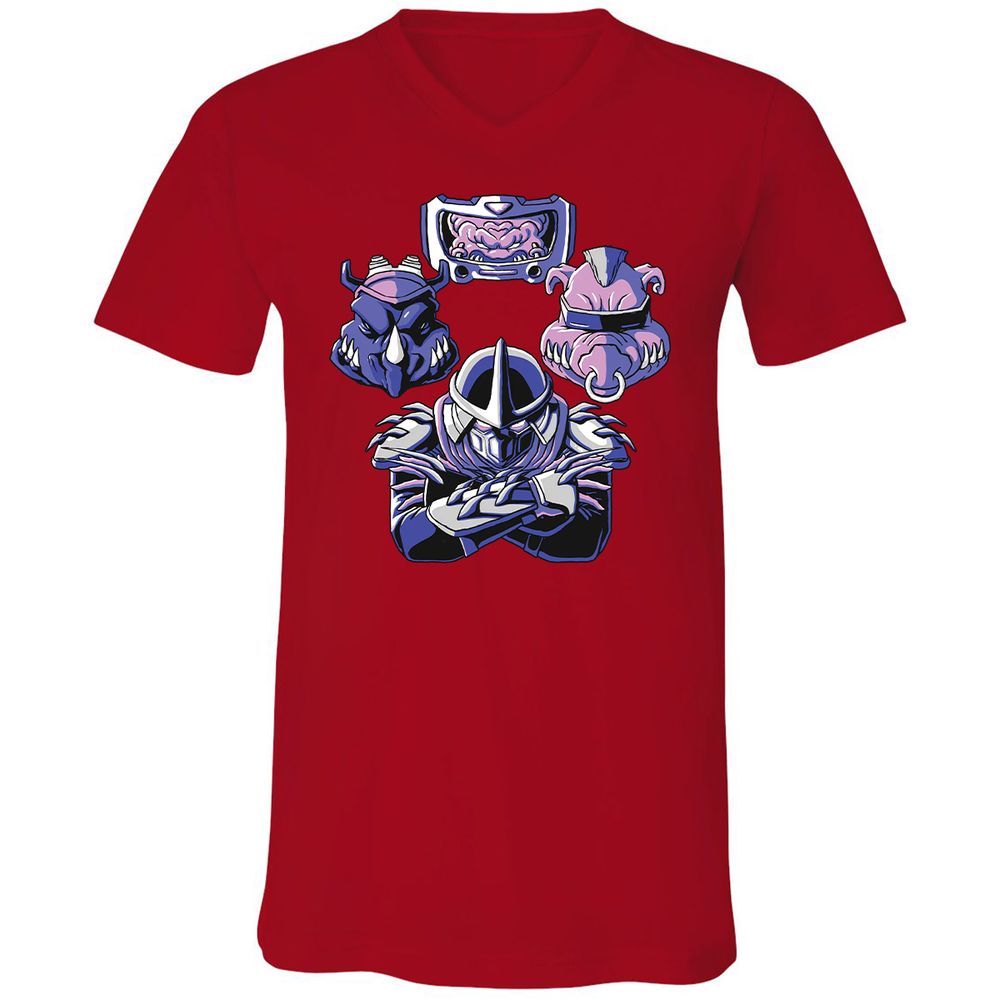 Unisex V-Neck T-Shirt - T8VHP5HC - Red - 3