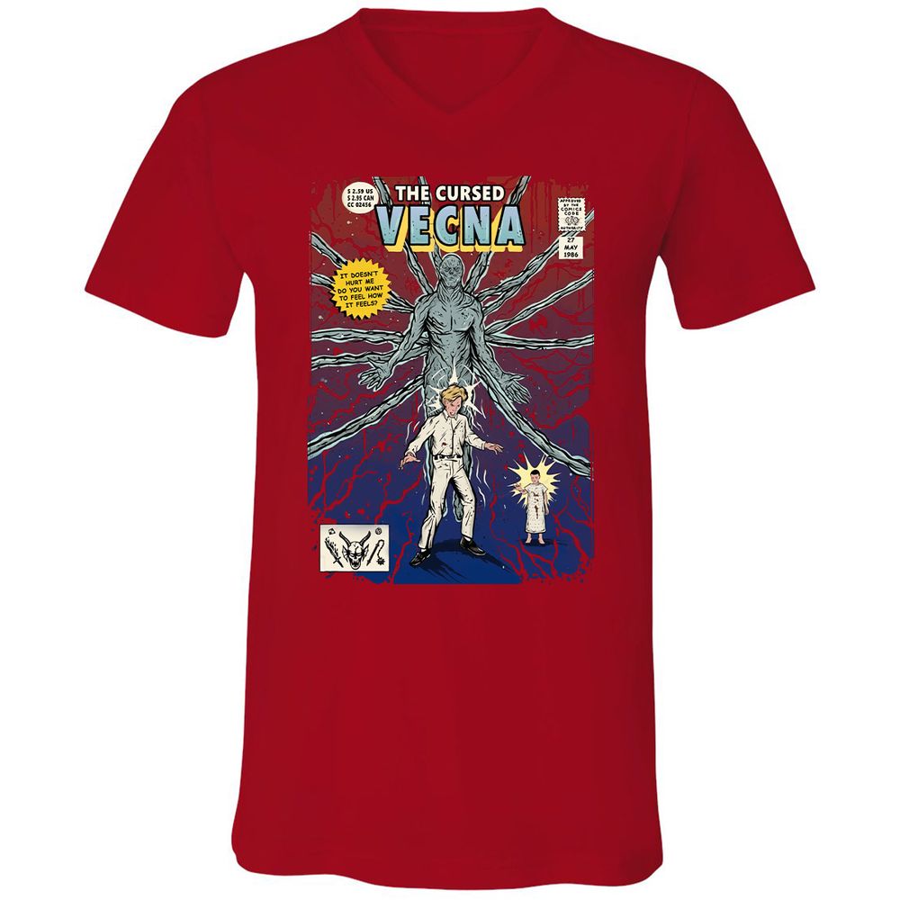 Unisex V-Neck T-Shirt - UTNQZ4FW - Red - 3