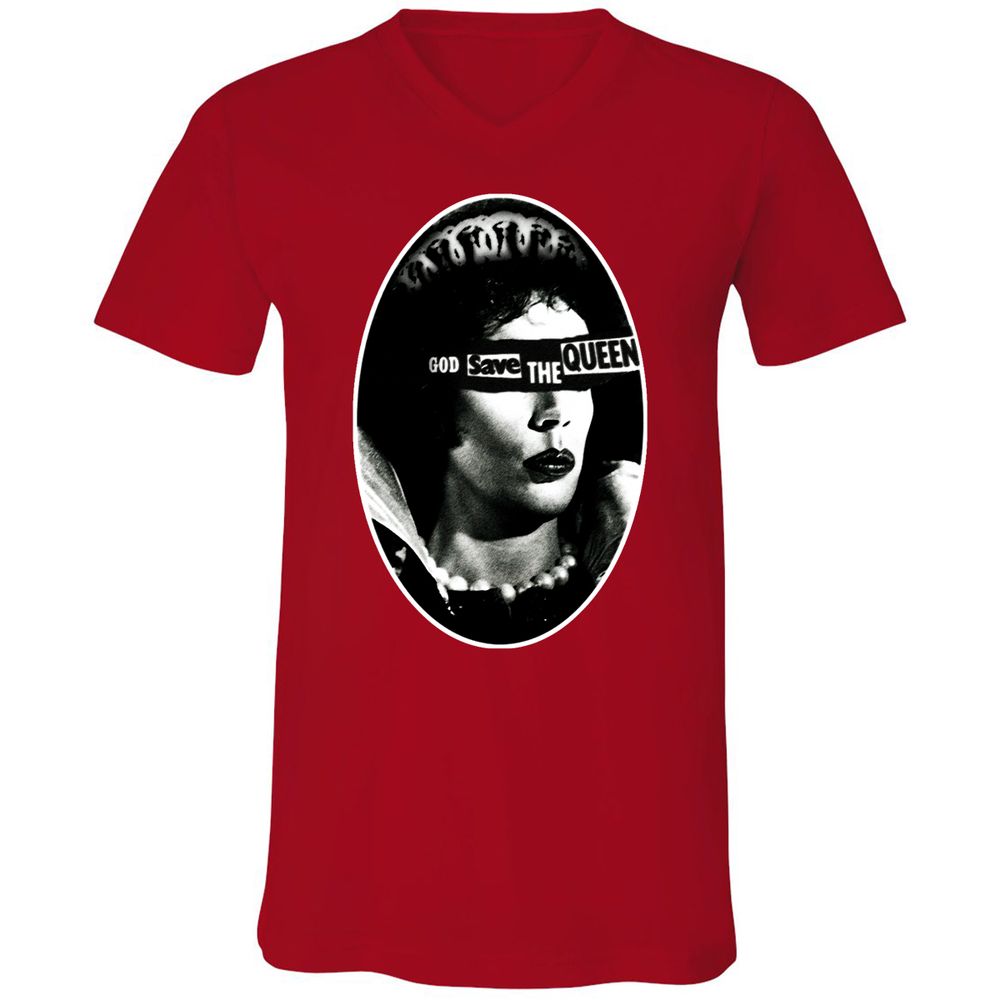 Unisex V-Neck T-Shirt - 3P9CEKJN - Red - 3