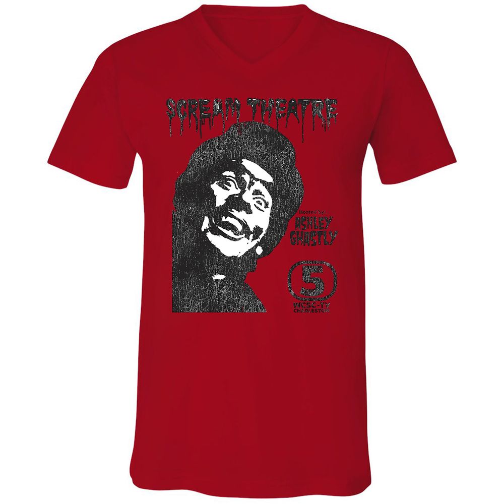 Unisex V-Neck T-Shirt - WMJN9KVP - Red - 3