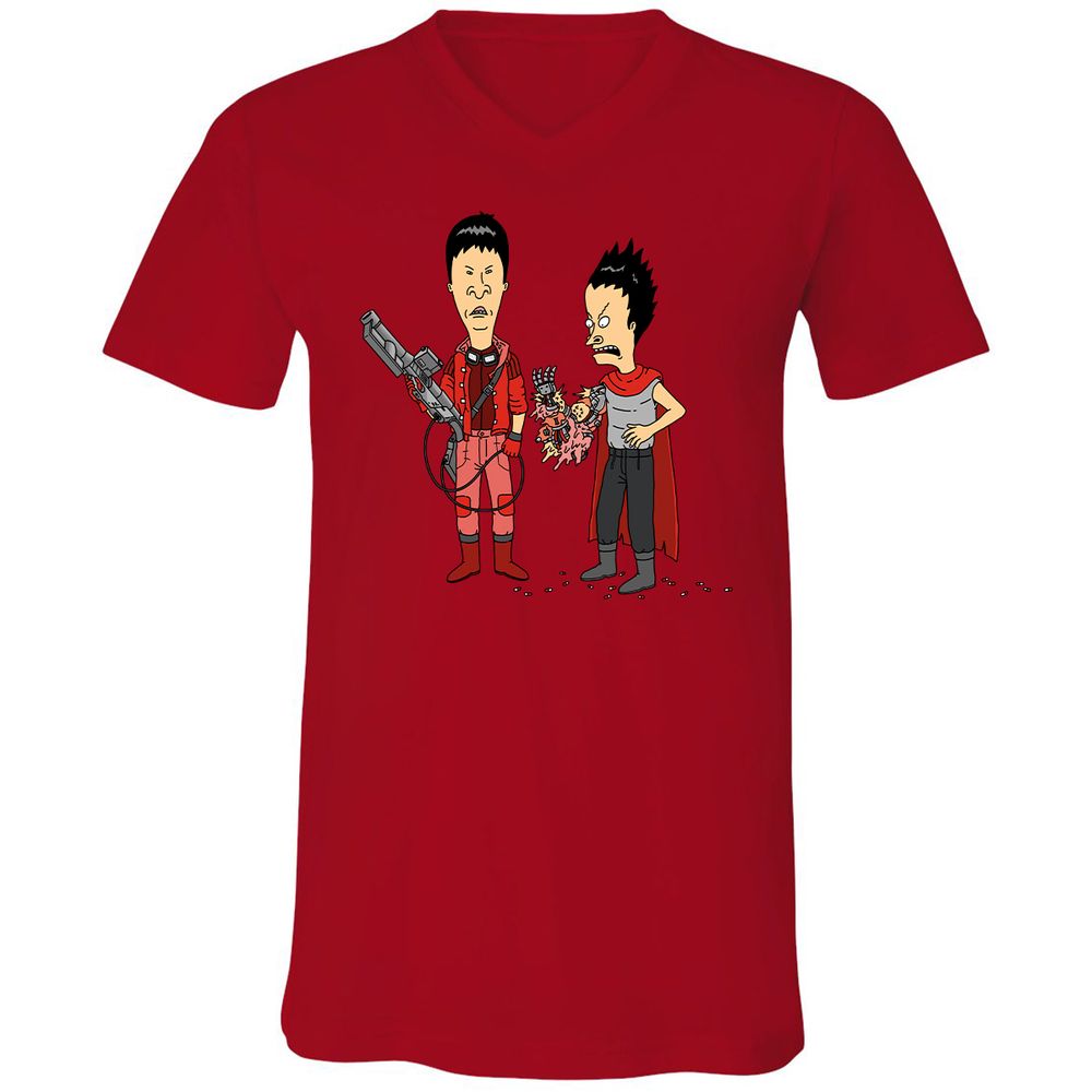 Unisex V-Neck T-Shirt - G9AFZ4SV - Red - 3