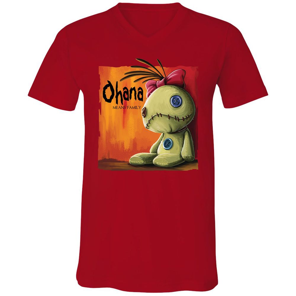 Unisex V-Neck T-Shirt - 82HH52YE - Red - 3