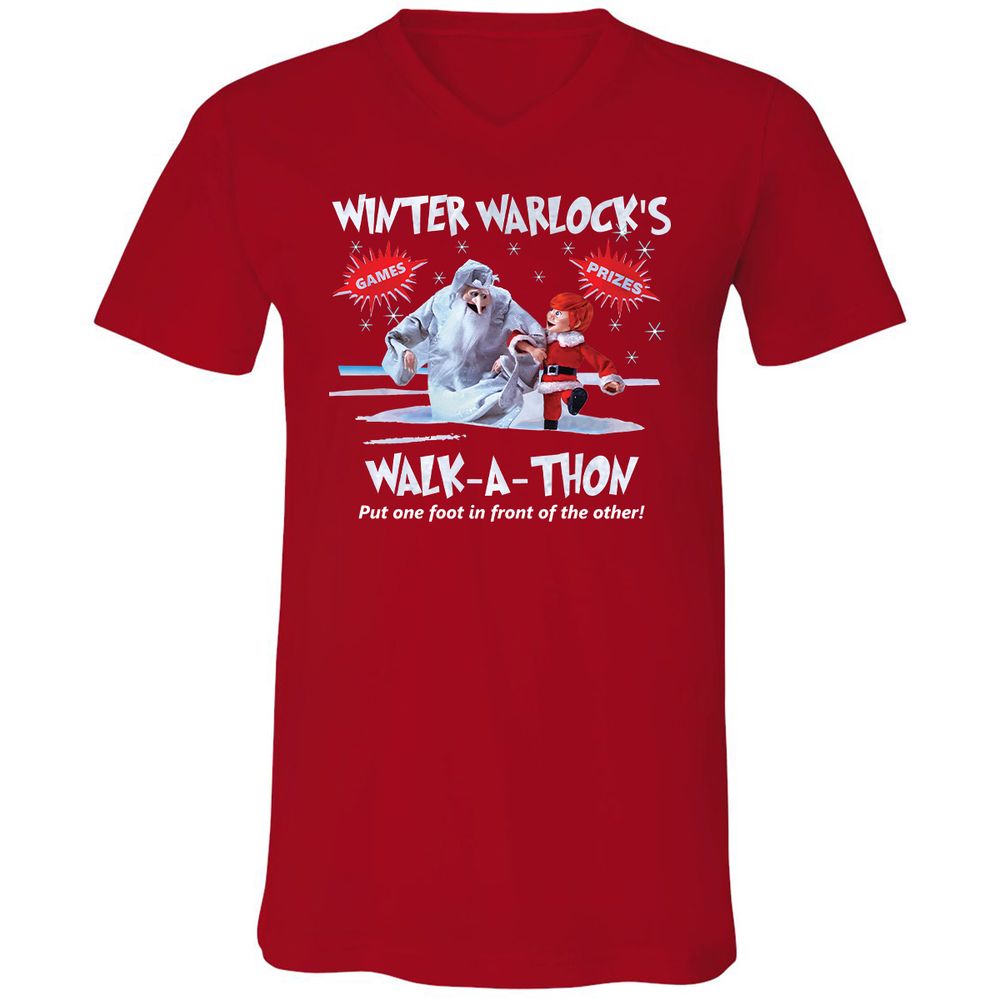 Unisex V-Neck T-Shirt - H9KP1WN9 - Red - 3