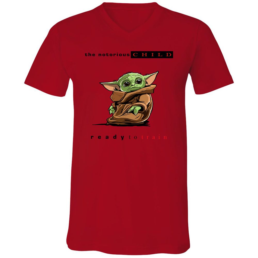 Unisex V-Neck T-Shirt - KDZYNARP - Red - 3