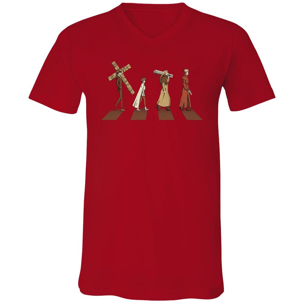 Unisex V-Neck T-Shirt - FL451L83 - Red - 3