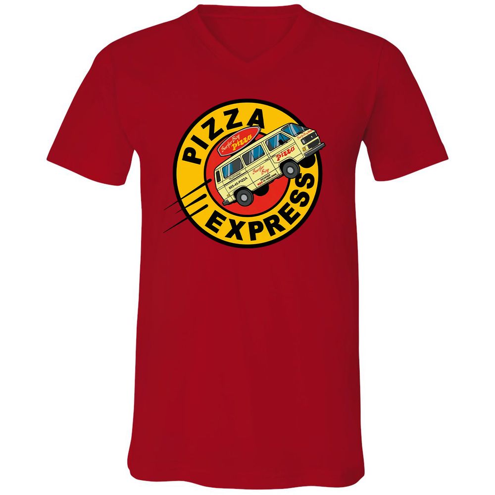 Unisex V-Neck T-Shirt - BYL4VUUR - Red - 3