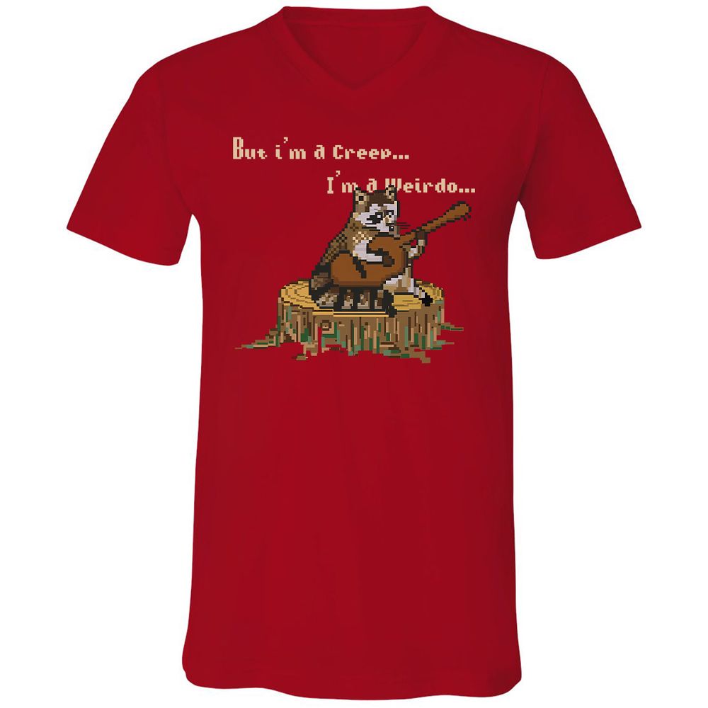 Unisex V-Neck T-Shirt - 2FPJPD3M - Red - 3