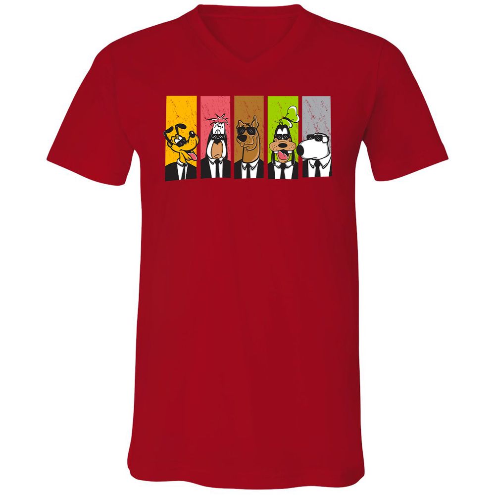 Unisex V-Neck T-Shirt - WE5EXC8M - Red - 3