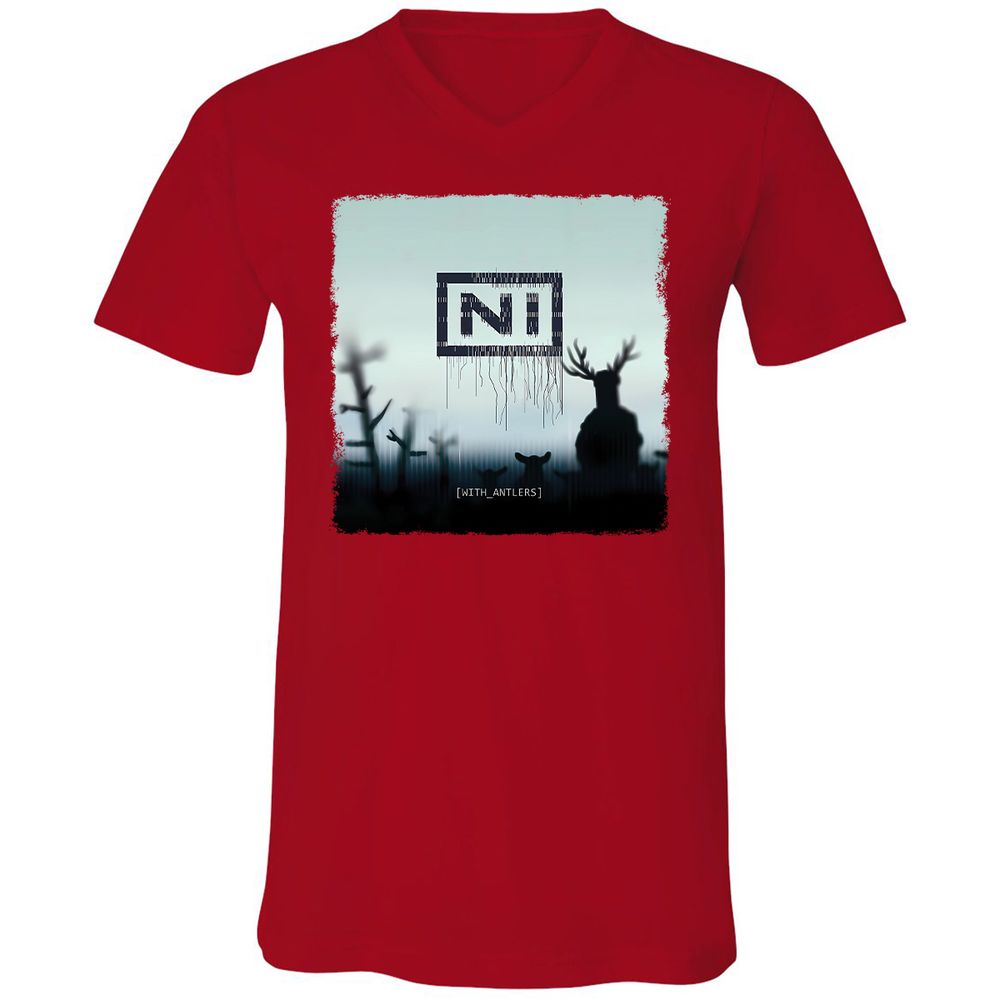 Unisex V-Neck T-Shirt - DTDLWKL4 - Red - 3