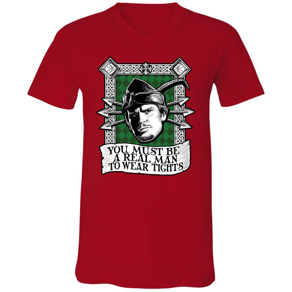 Unisex V-Neck T-Shirt - P5RFAG94 - Red - 3