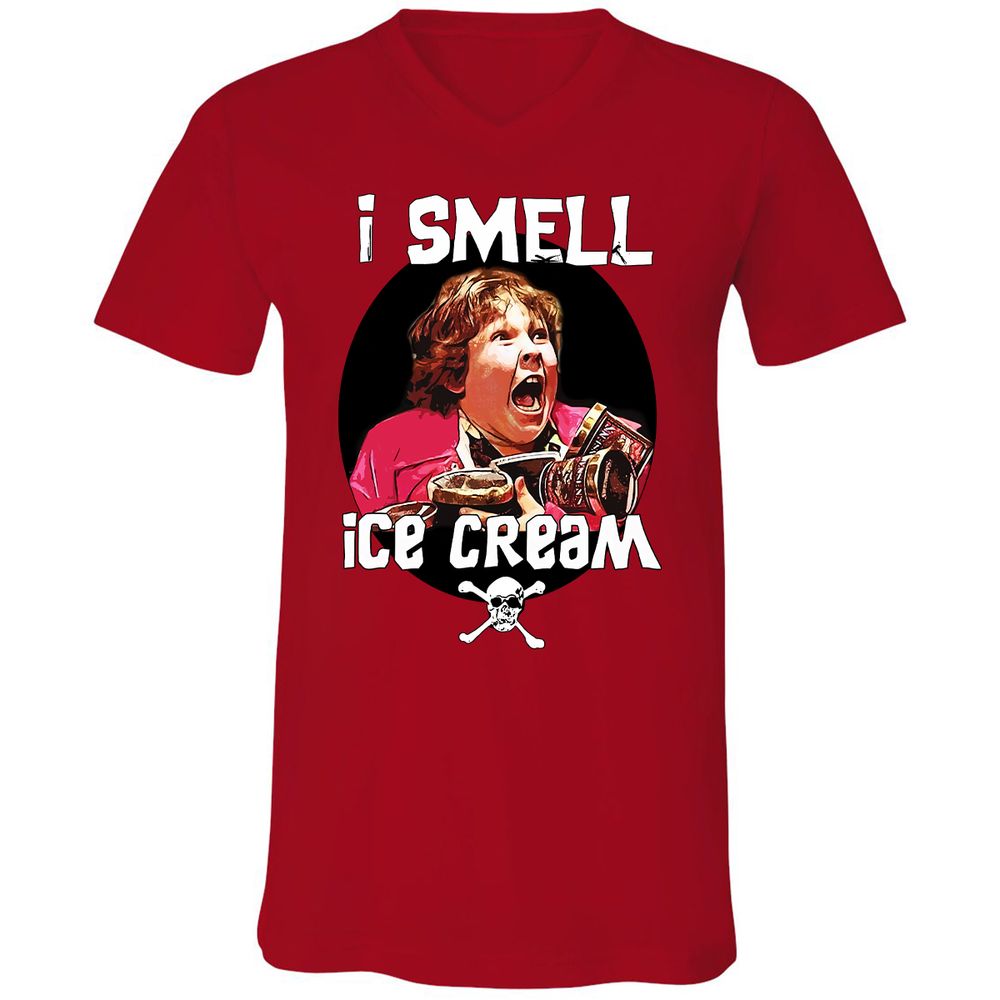 Unisex V-Neck T-Shirt - W488UG2D - Red - 3