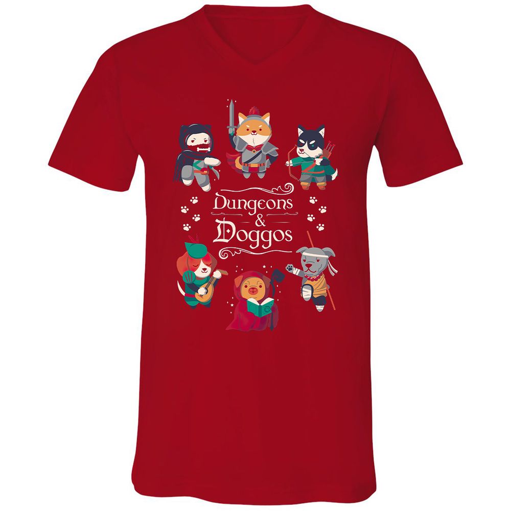 Unisex V-Neck T-Shirt - B15PUEVC - Red - 3