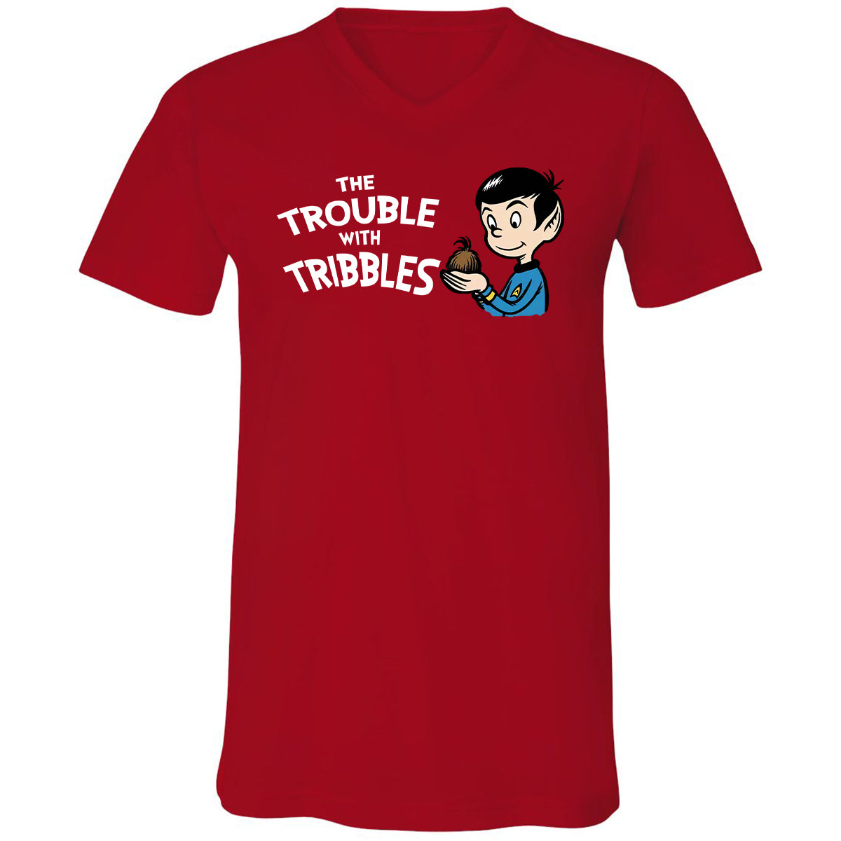 Unisex V-Neck T-Shirt - 3D2ZPP53 - Red - 3