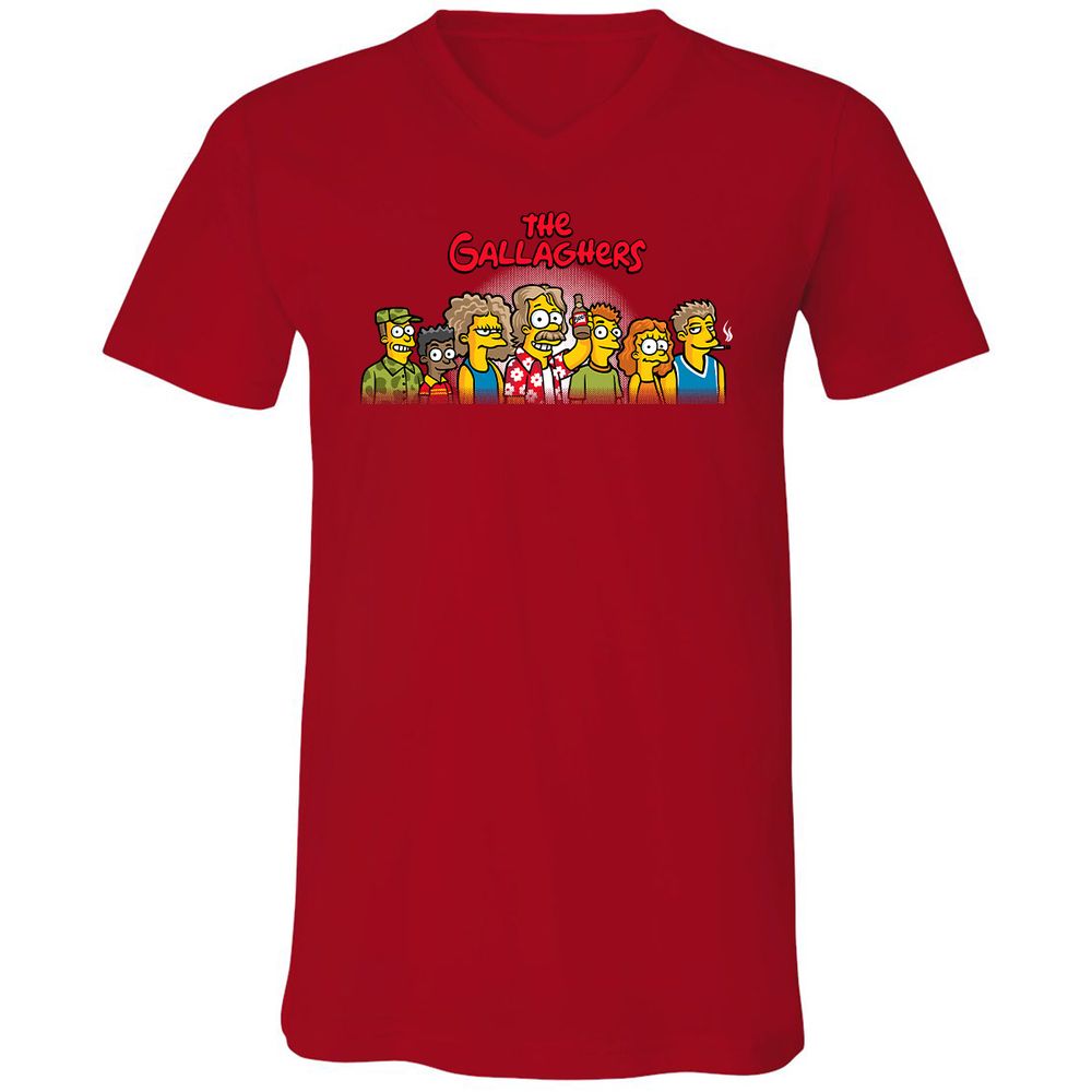 Unisex V-Neck T-Shirt - CAUBD64N - Red - 3