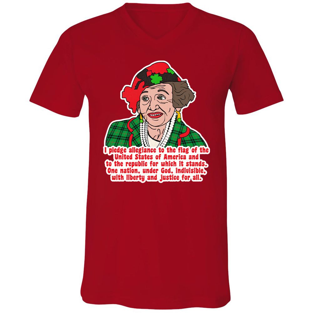 Unisex V-Neck T-Shirt - 1UBJXAMS - Red - 3