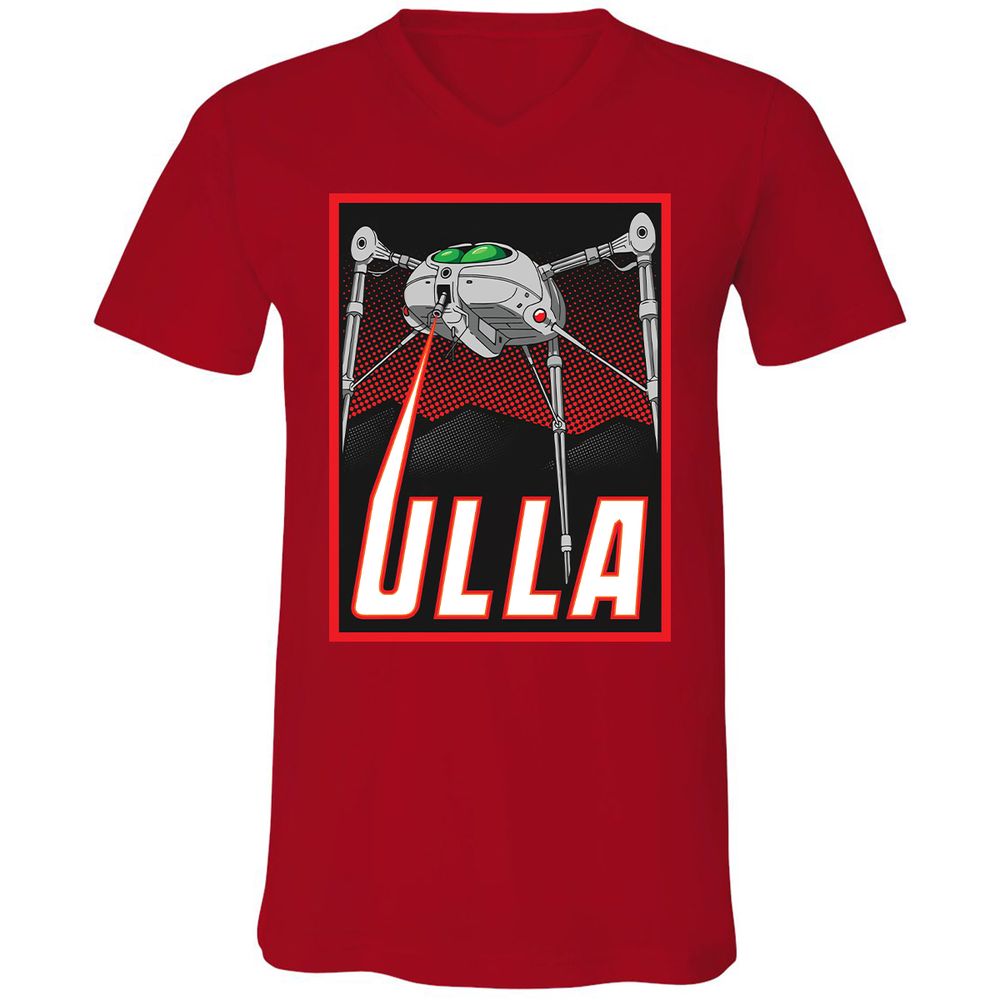 Unisex V-Neck T-Shirt - F1E68YJB - Red - 3