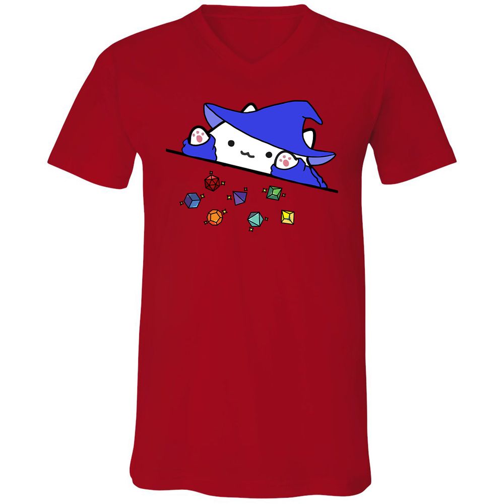 Unisex V-Neck T-Shirt - NXVJ2L23 - Red - 3