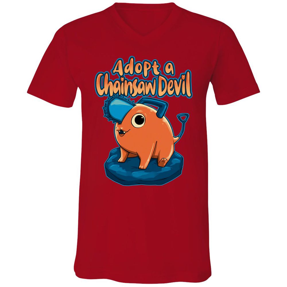 Unisex V-Neck T-Shirt - AHBB25RM - Red - 3