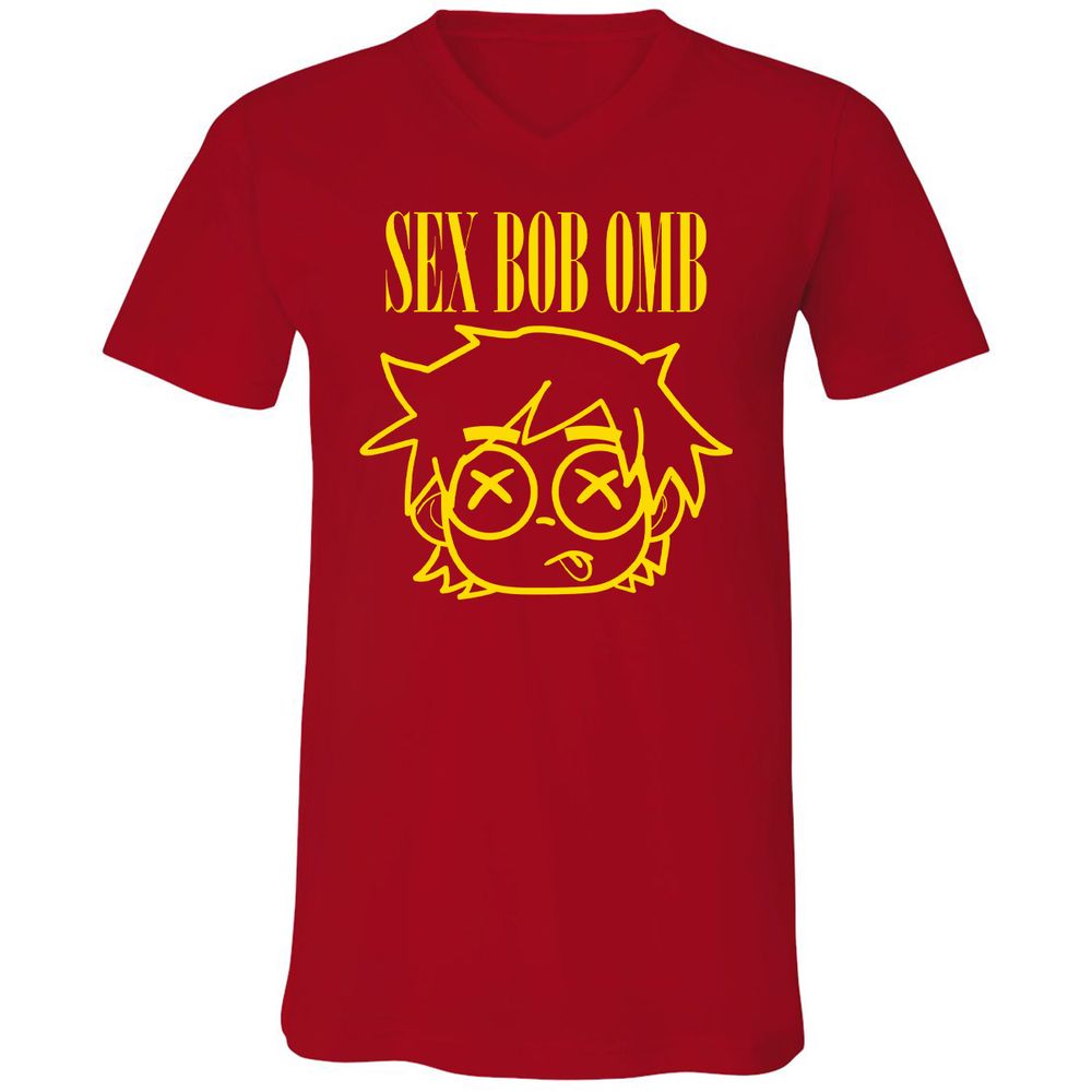 Unisex V-Neck T-Shirt - RTYA94CW - Red - 3