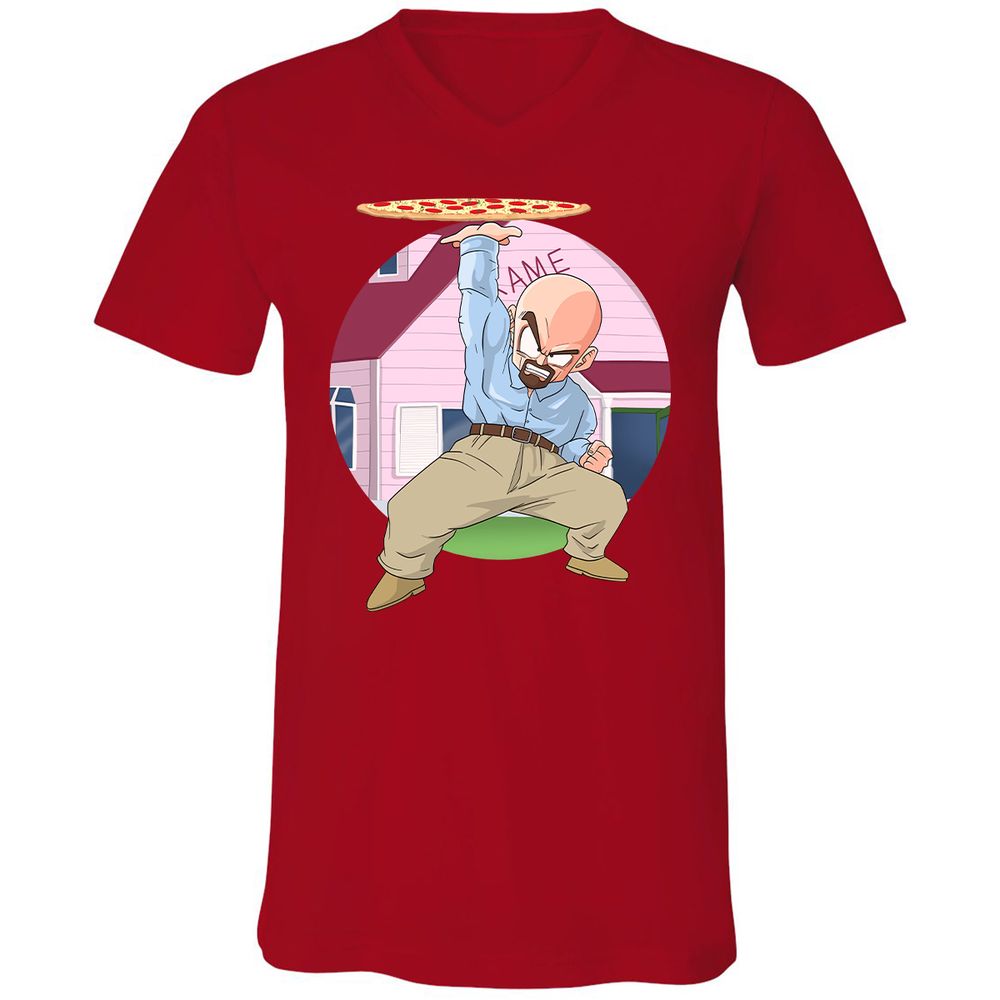 Unisex V-Neck T-Shirt - Z32ADK3X - Red - 3