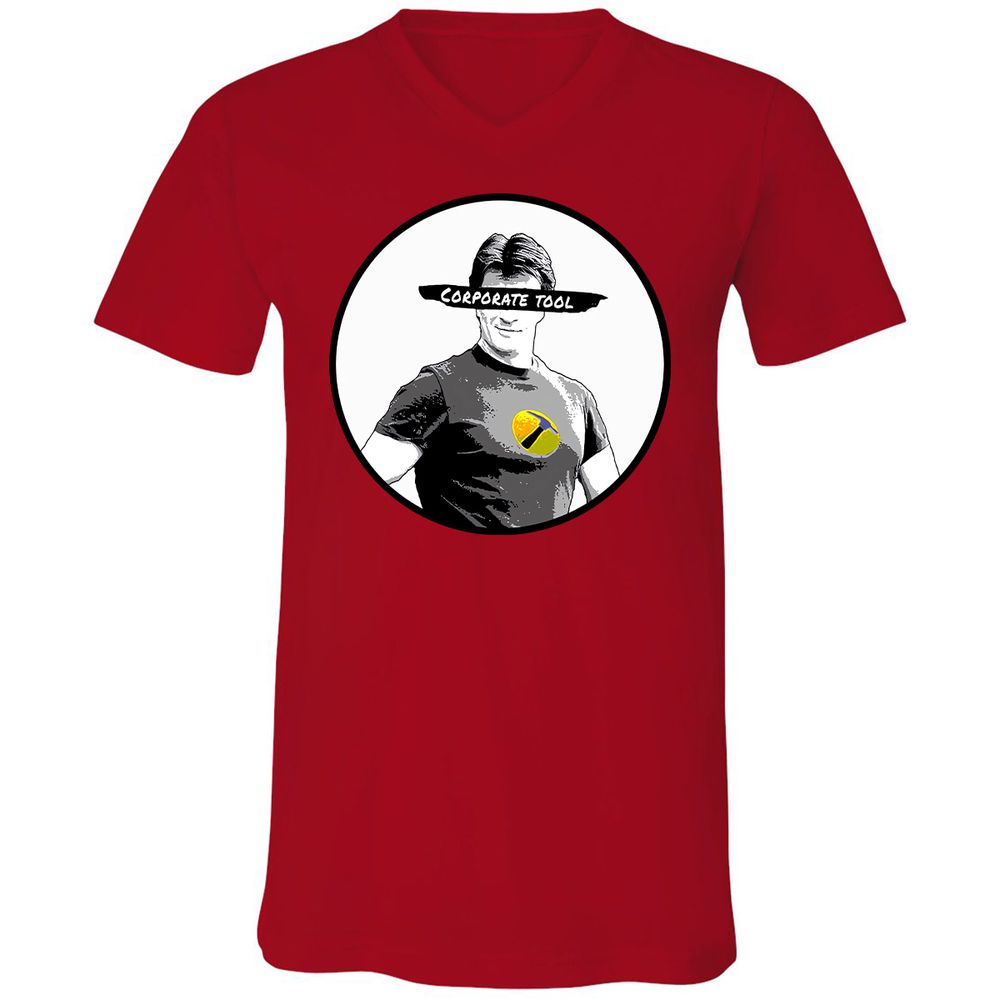 Unisex V-Neck T-Shirt - JAVDXXLA - Red - 3