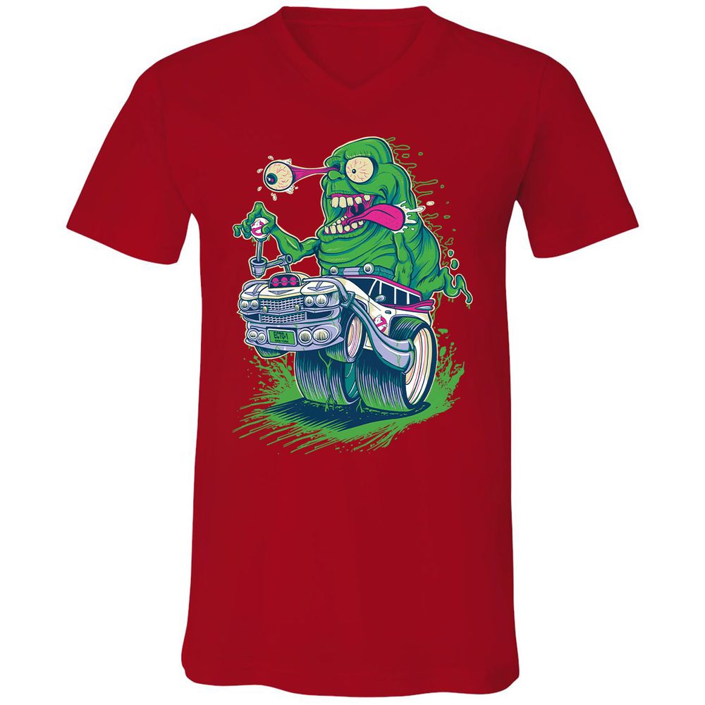 Unisex V-Neck T-Shirt - UR56R44M - Red - 3