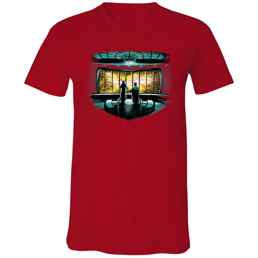 Unisex V-Neck T-Shirt - Z7SWCT78 - Red - 3