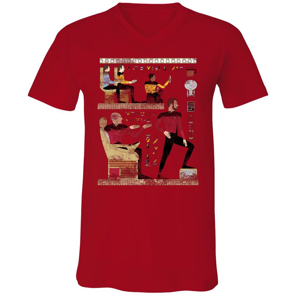 Unisex V-Neck T-Shirt - YCRNV8SV - Red - 3