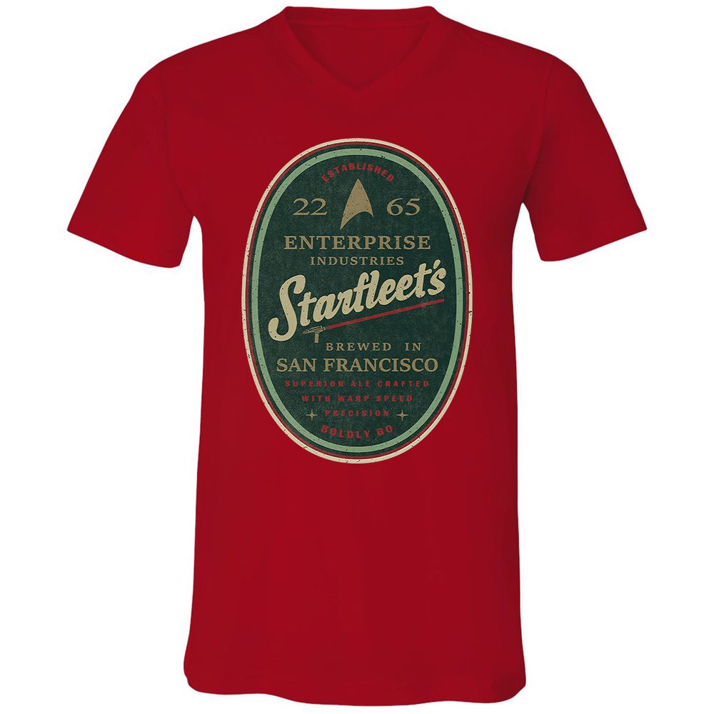 Unisex V-Neck T-Shirt - 6JFL3MHV - Red - 3