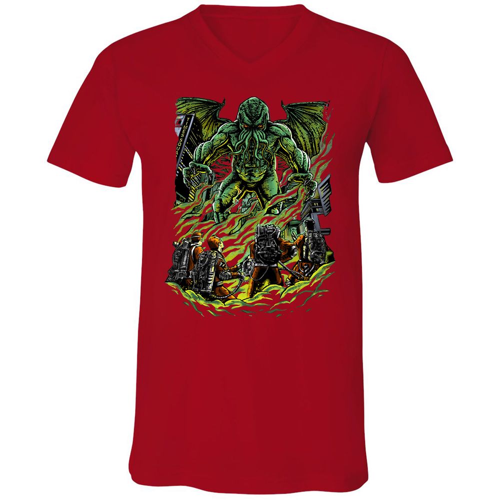 Unisex V-Neck T-Shirt - U43HSAM4 - Red - 3