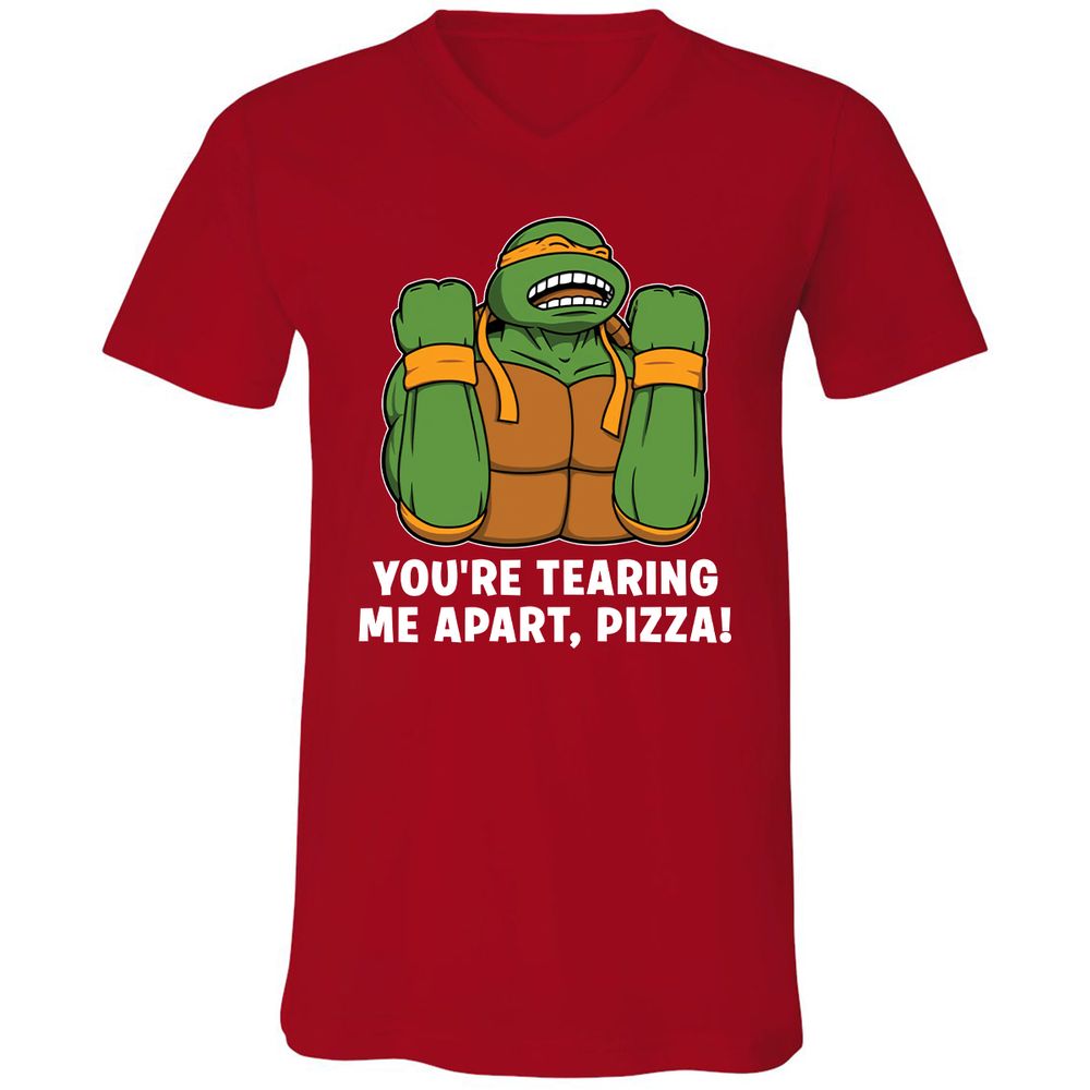 Unisex V-Neck T-Shirt - ABP2TZF6 - Red - 3