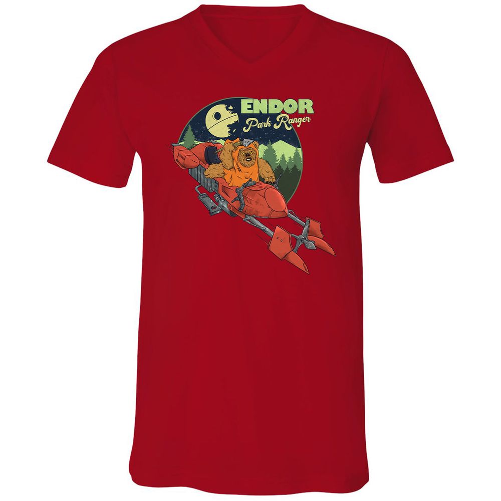 Unisex V-Neck T-Shirt - CAPV64QA - Red - 3