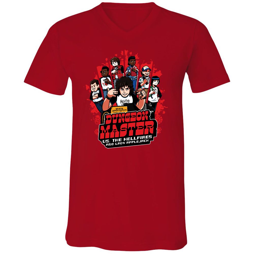 Unisex V-Neck T-Shirt - RQMBGYP1 - Red - 3
