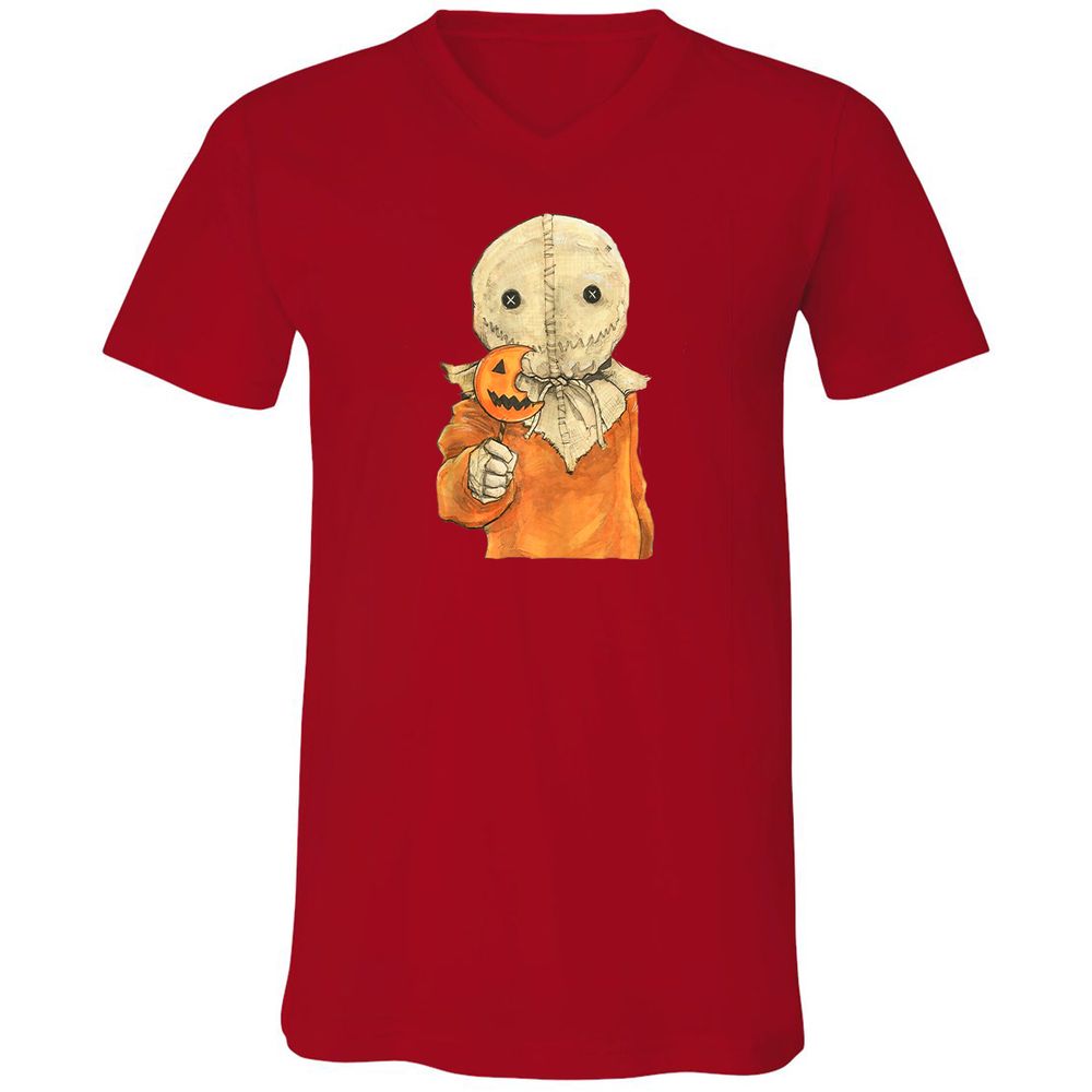 Unisex V-Neck T-Shirt - VNUSNG8E - Red - 3