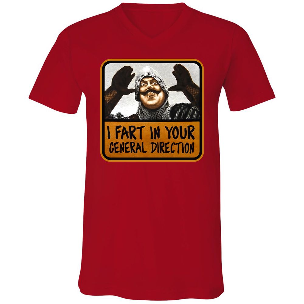 Unisex V-Neck T-Shirt - UAHS9HS9 - Red - 3