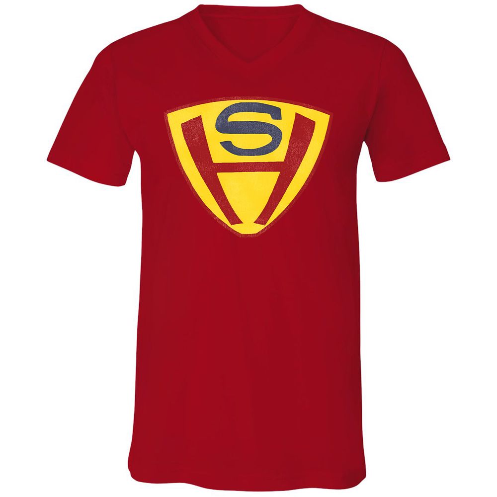 Unisex V-Neck T-Shirt - EDFF33LW - Red - 3