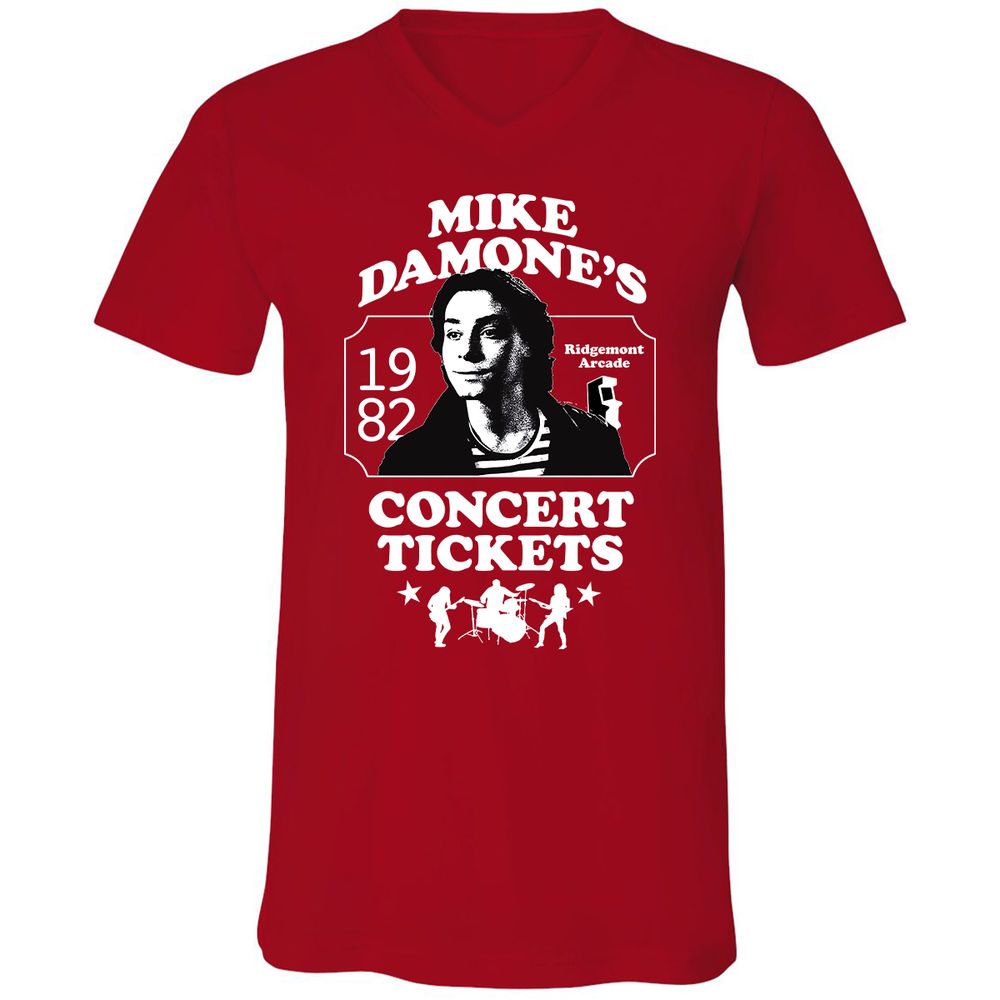 Unisex V-Neck T-Shirt - LCYUJBX9 - Red - 3