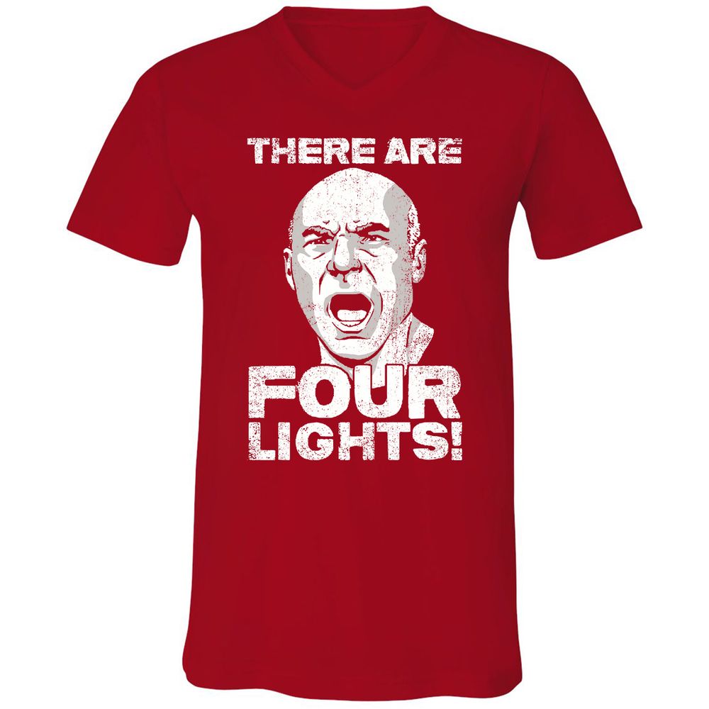 Unisex V-Neck T-Shirt - UJB6M7B7 - Red - 3