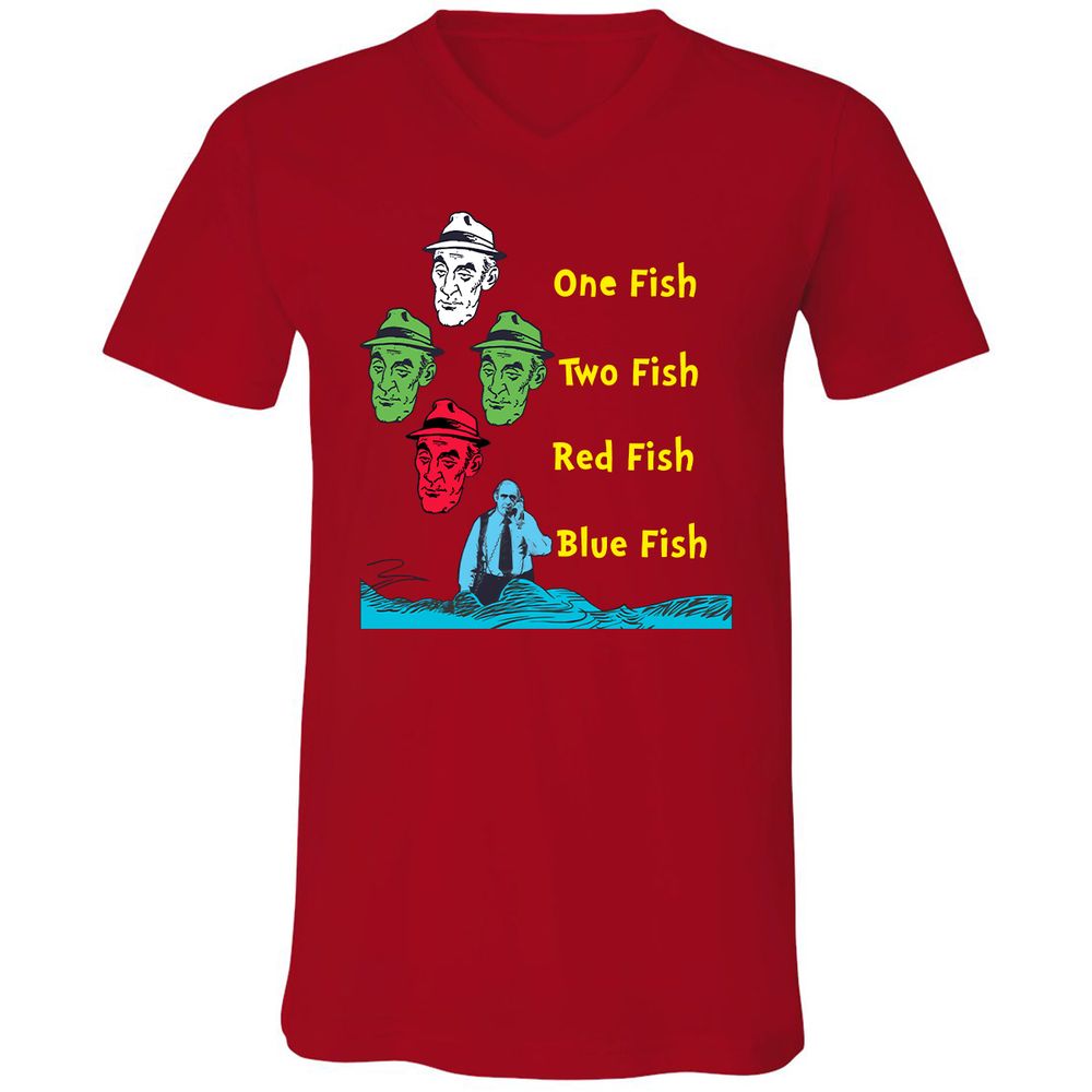 Unisex V-Neck T-Shirt - AC3TR6T4 - Red - 3