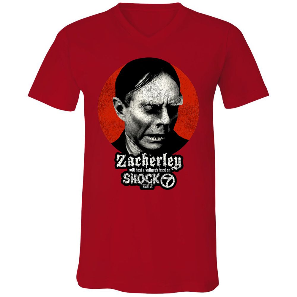 Unisex V-Neck T-Shirt - N7Q9G3VW - Red - 3