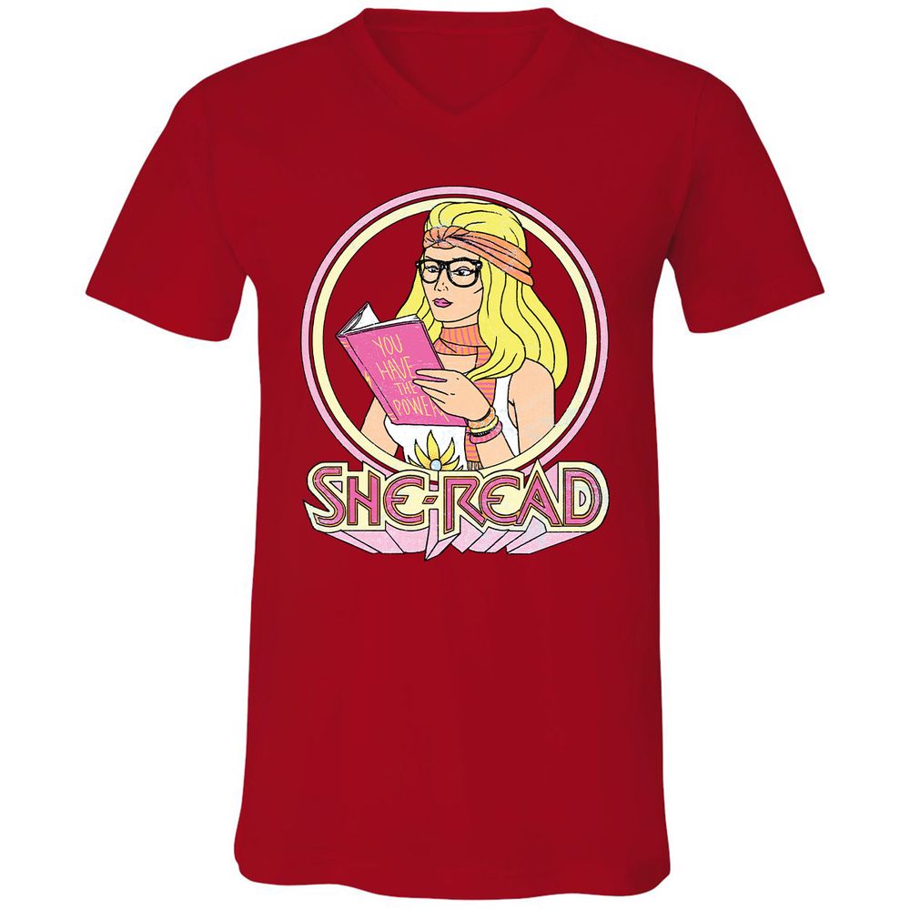 Unisex V-Neck T-Shirt - 9MQS8CEF - Red - 3