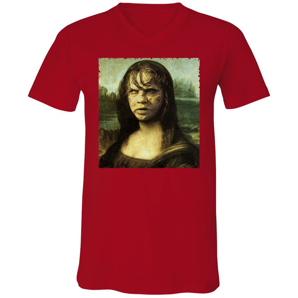 Unisex V-Neck T-Shirt - 17YJH276 - Red - 3