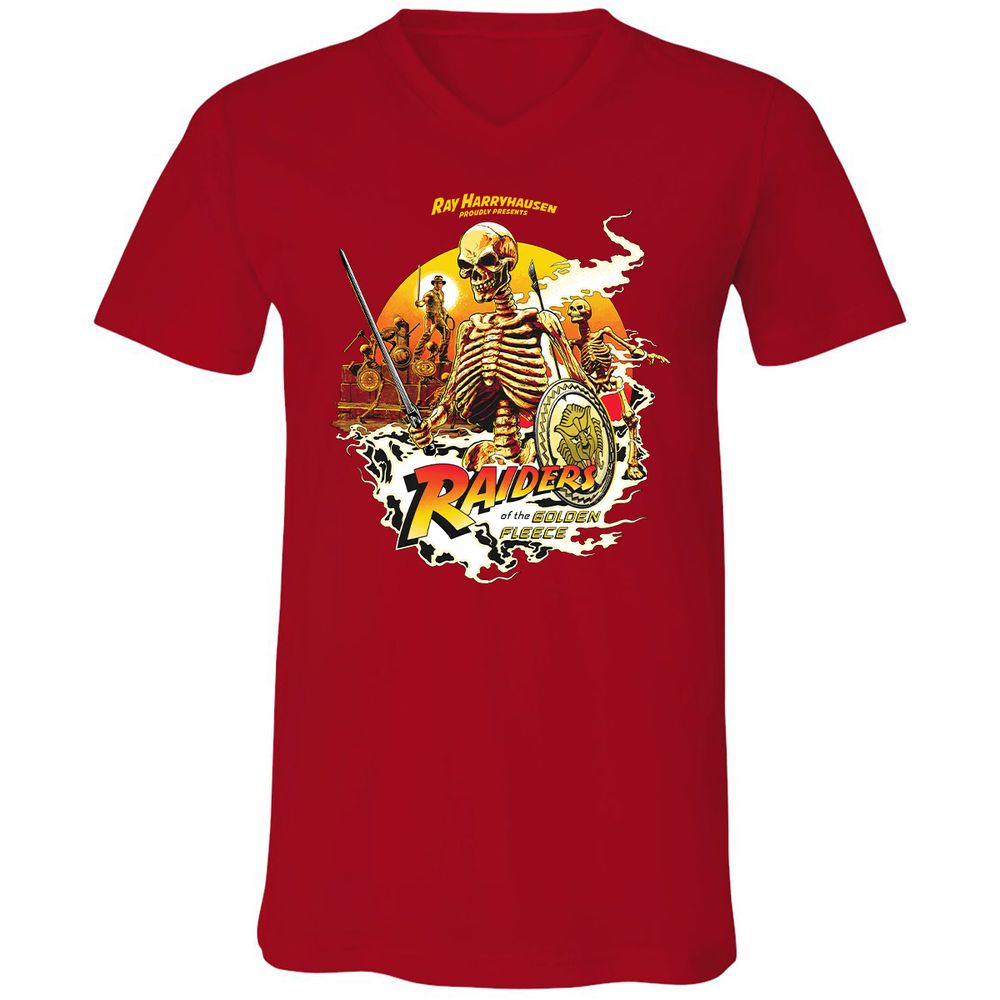 Unisex V-Neck T-Shirt - W55S8R8G - Red - 3