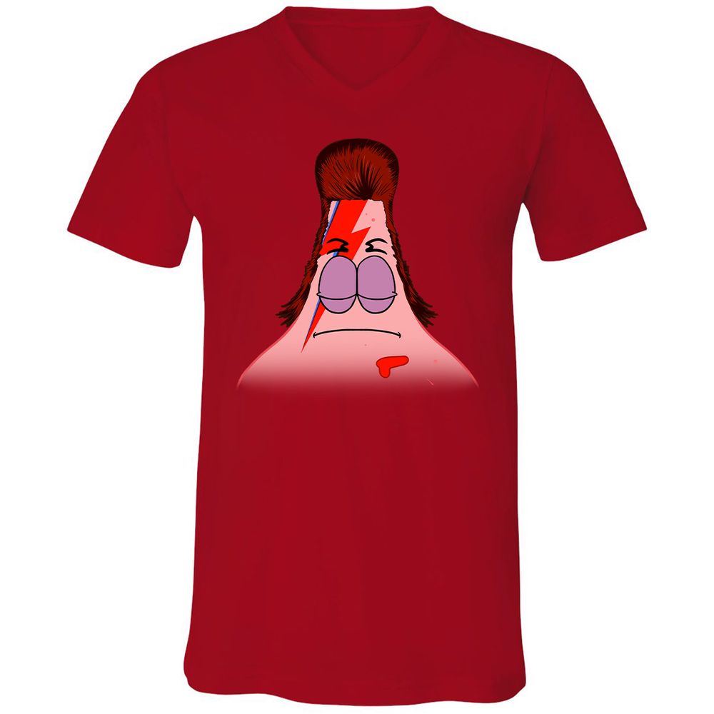 Unisex V-Neck T-Shirt - 6GPV7P1U - Red - 3