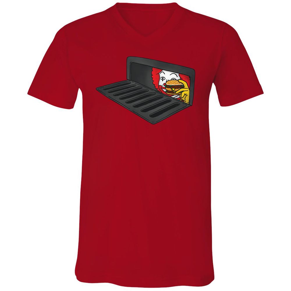 Unisex V-Neck T-Shirt - A3PUSTXR - Red - 3