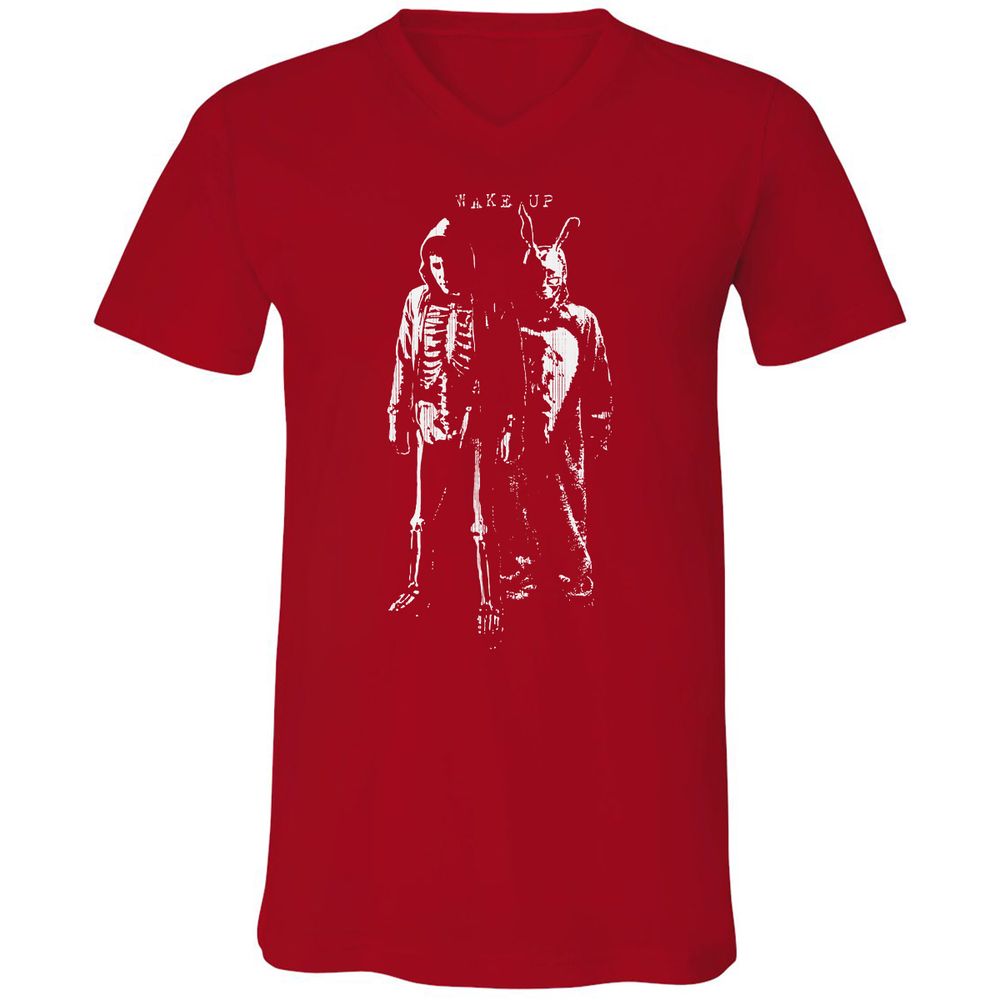 Unisex V-Neck T-Shirt - UEYGEB69 - Red - 3